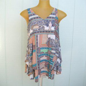 Colorful layered summer tank top